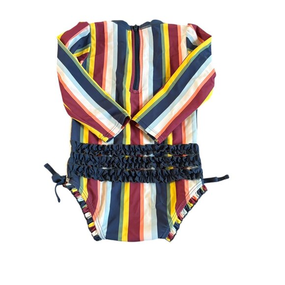 Ruffle Butts Stripe Swim Suit Size 3T - Picture 3 of 5